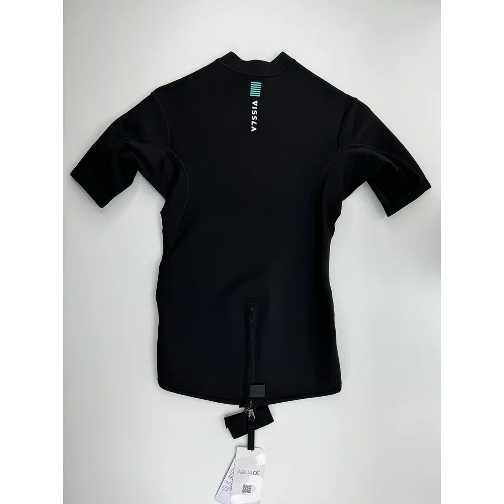 Vissla 7 Seas 1mm SS Wetsuit Jacket Men's Small Black Surf Top NWT